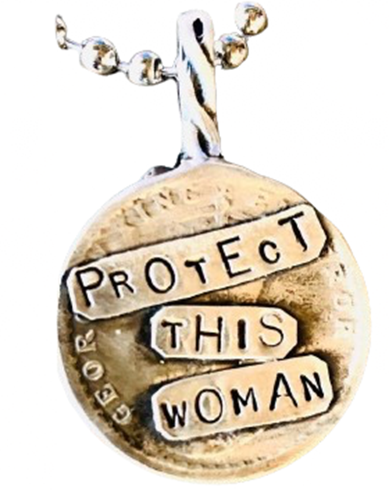 Protect This Woman Pendant - Turquoise