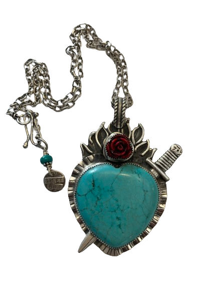 Turquoise Sword Necklace