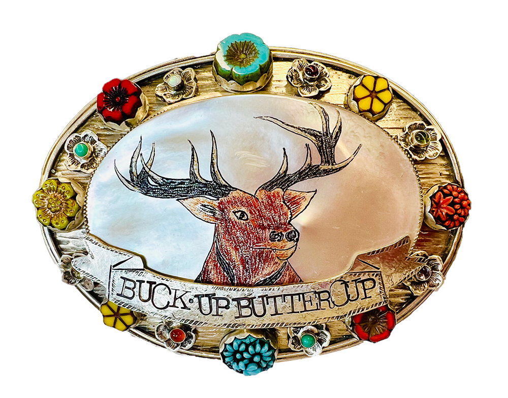 Buck-Up Buttercup Belt Buckle