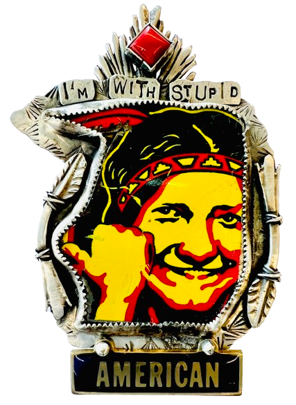 I'm With Stupid Hat Pin