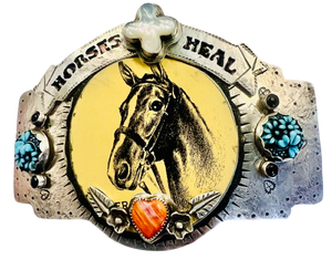 Horses Heal Belt Buckle