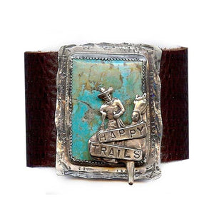 Happy Trails Leather Cuff Bracelet
