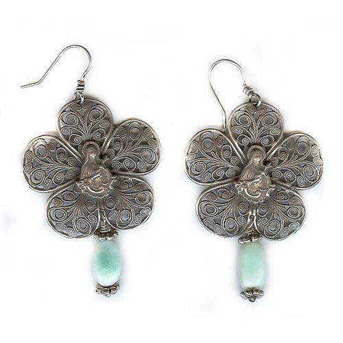 Flower and Mary Earrings