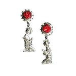 Miracles Fall Like Roses (Red) Earrings