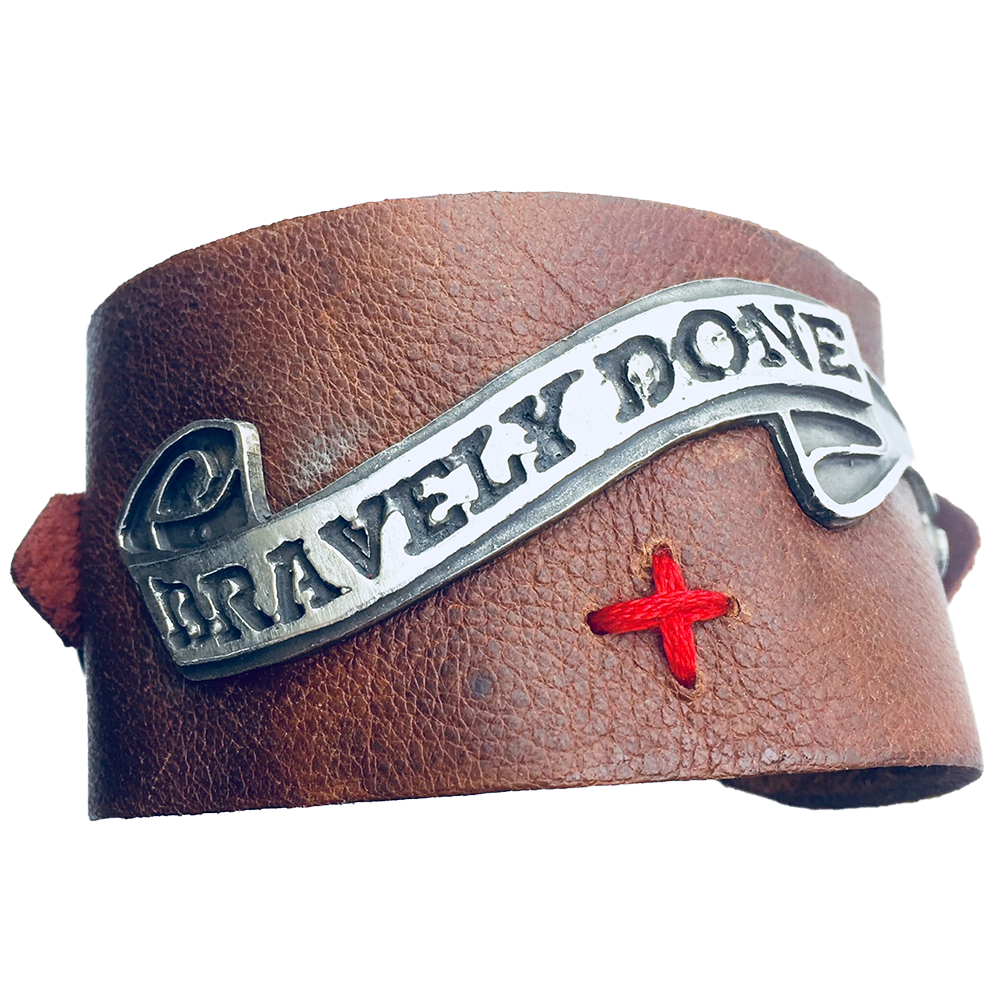 Bravely Done Leather Cuff