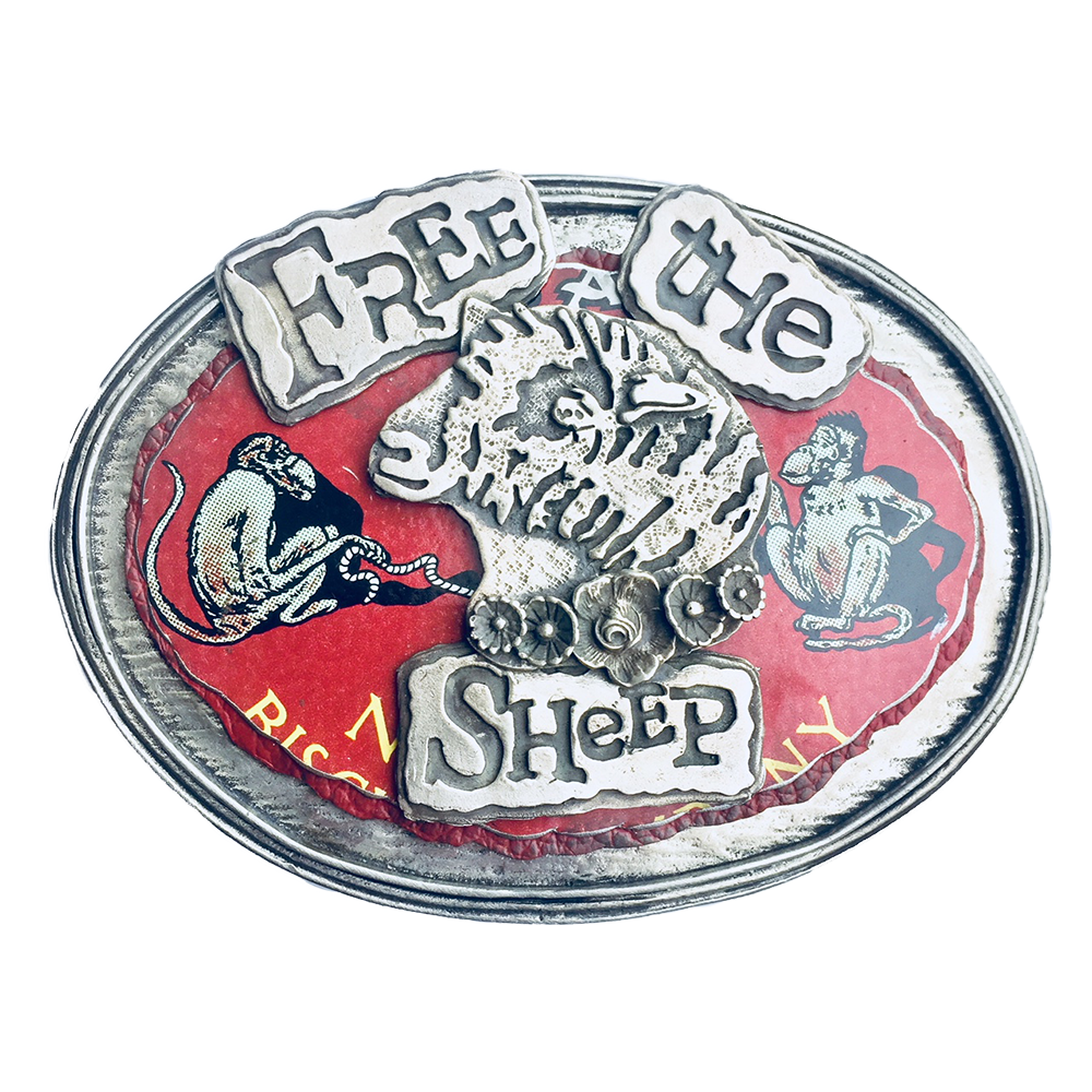 Free The Sheep Belt Buckle