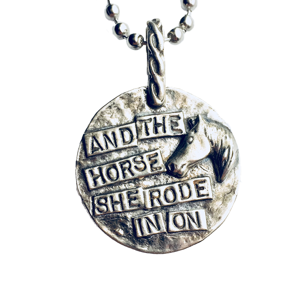 Protect This Rider Sterling Pendant